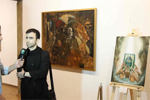 از نقاشی جدید مصطفی دارابی در نمایشگاه «نقش شیدایی» رونمایی شد.